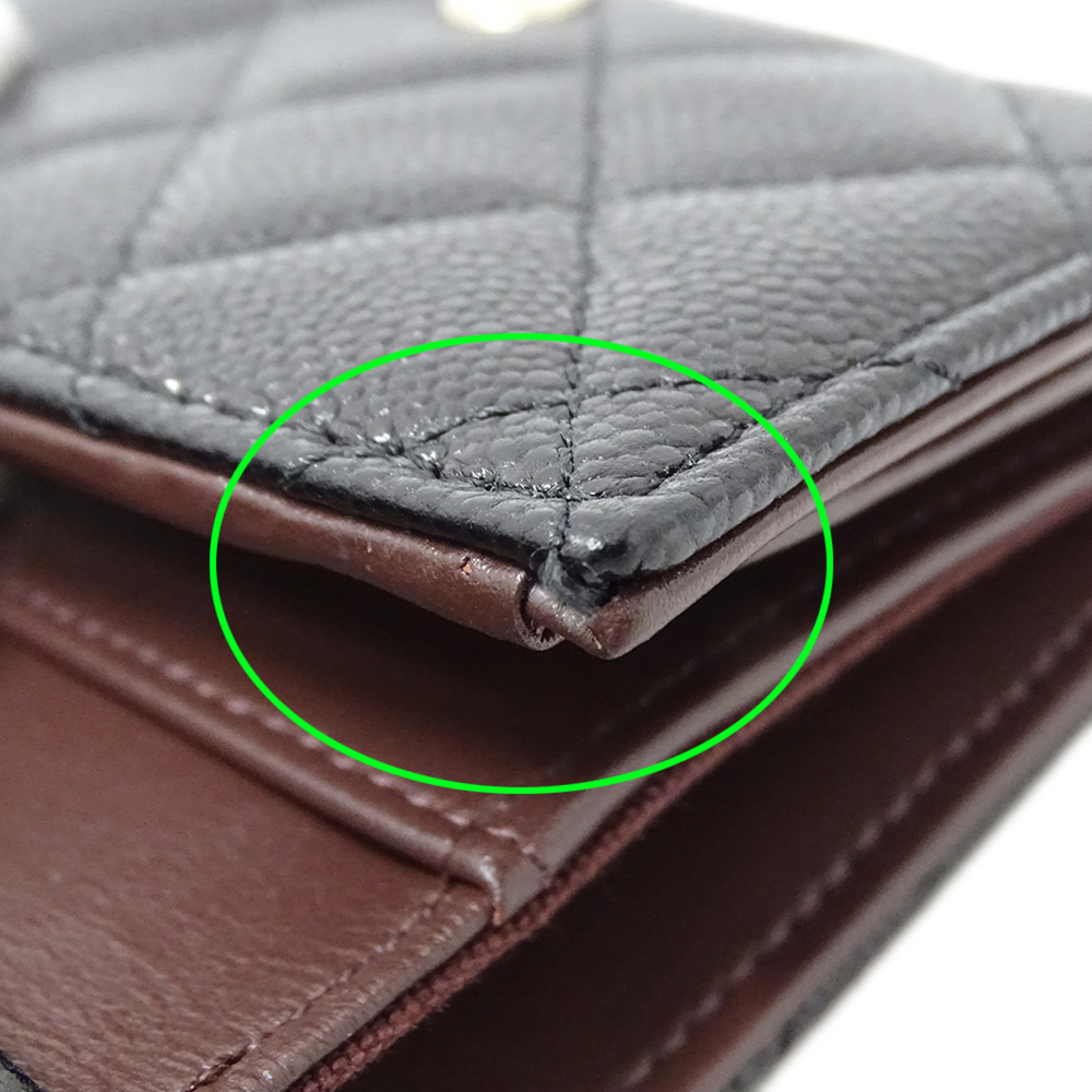 CHANEL Authentic Black Caviar Leather Wallet - Picture 9 of 10